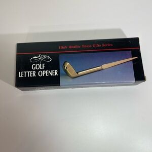 Vintage Golf Club Letter Opener Brass Office Gifts Mens